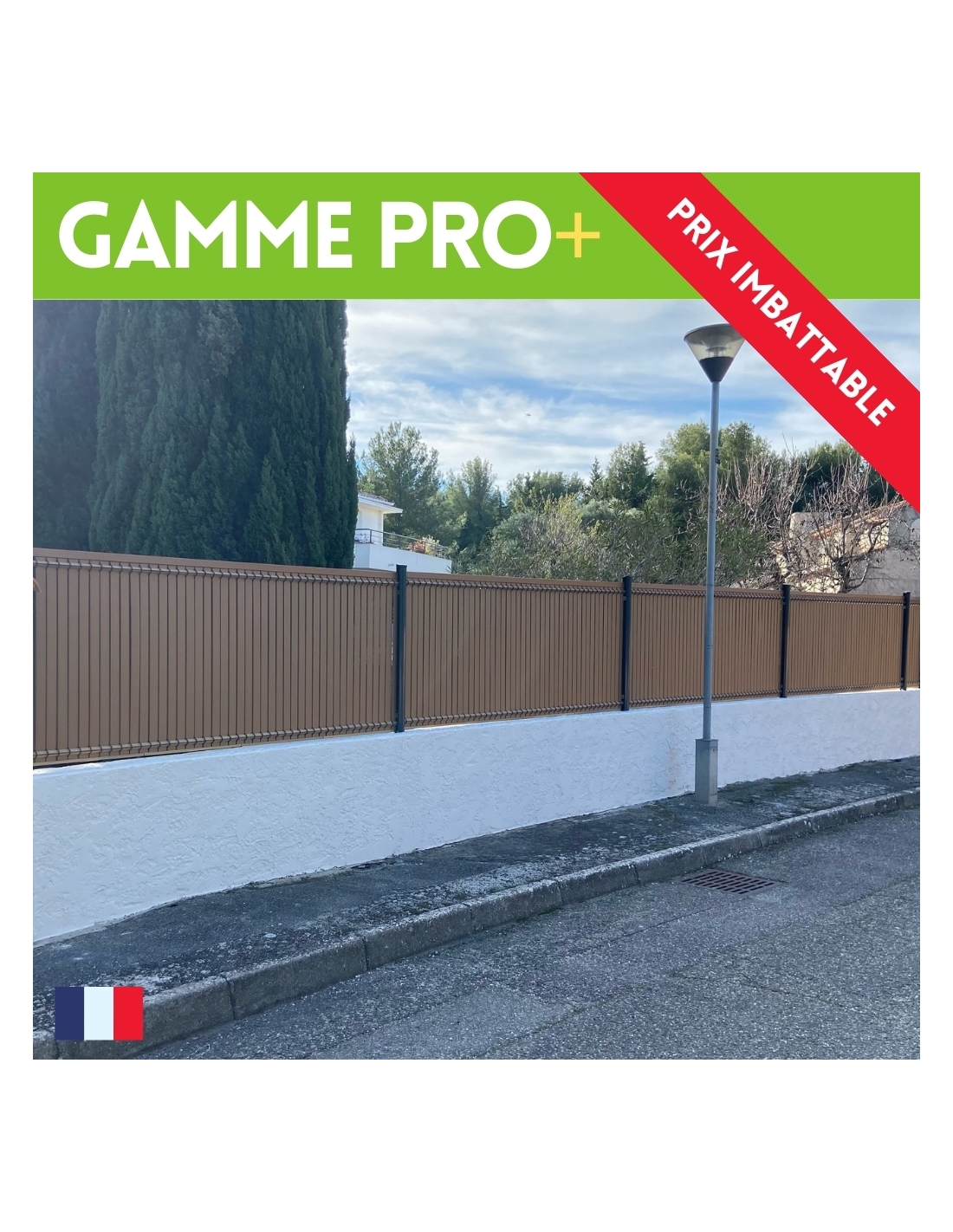 Kit de Lames PVC rigides anthracite France Green pour professionnels