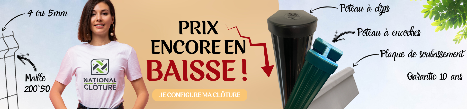 Prix toujours en baisse. Configurez votre projet.