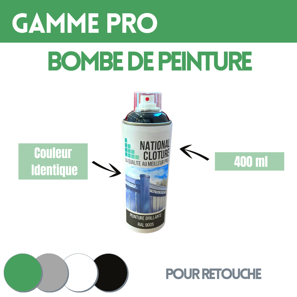 Bombe de retouche pour grillage rigide